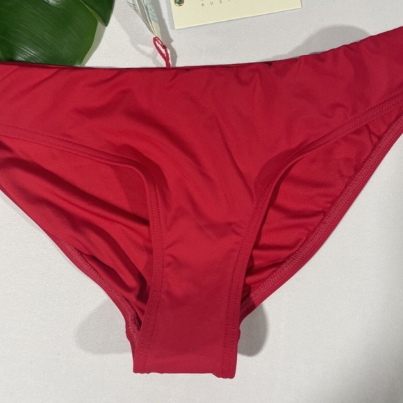NWT Sea Level [ 4 US/‎ 8 UK ] Essential Regular Bikini Bottoms in Red - Picture 5 of 12